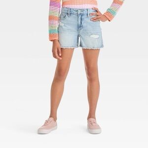 art class Girl’s Destructed High-Rise Jean Shorts